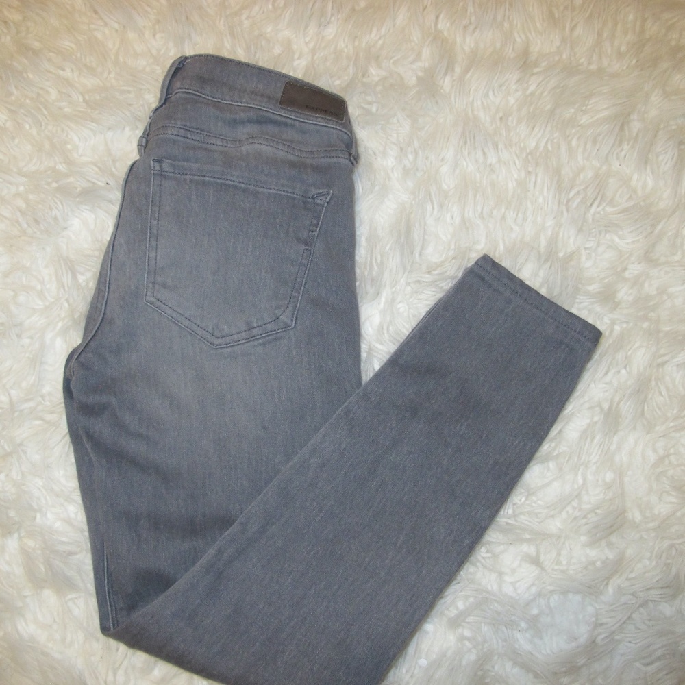 Express Women's Grey Jean Legging Size 2R EUC - Picture 3 of 4